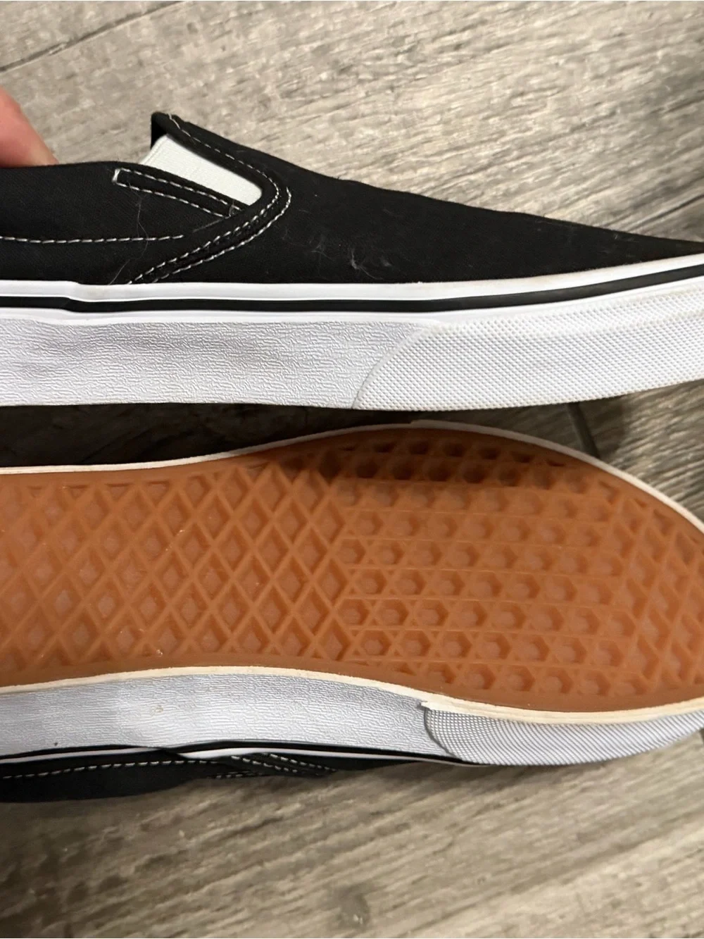 Vans Kids Black & White Slip-On Canvas Sneakers